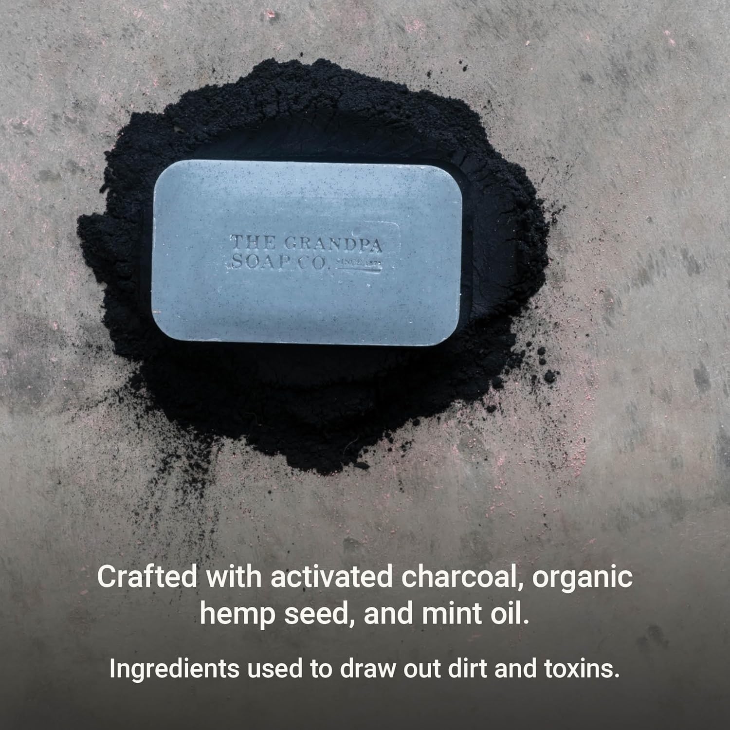 The Grandpa Soap Company Charcoal Bar Soap – With Activated Charcoal Hemp See…