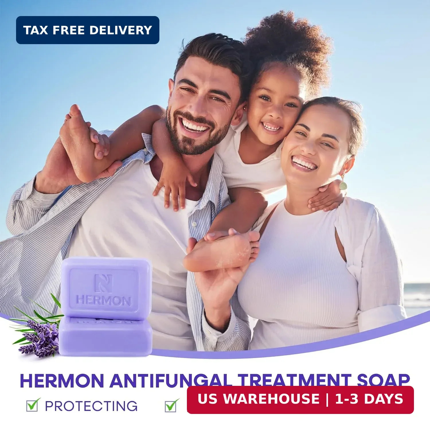 Hermon Antifungal Soap with Tea Tree Oil: Antifungal Bar Soothing Care & Relief