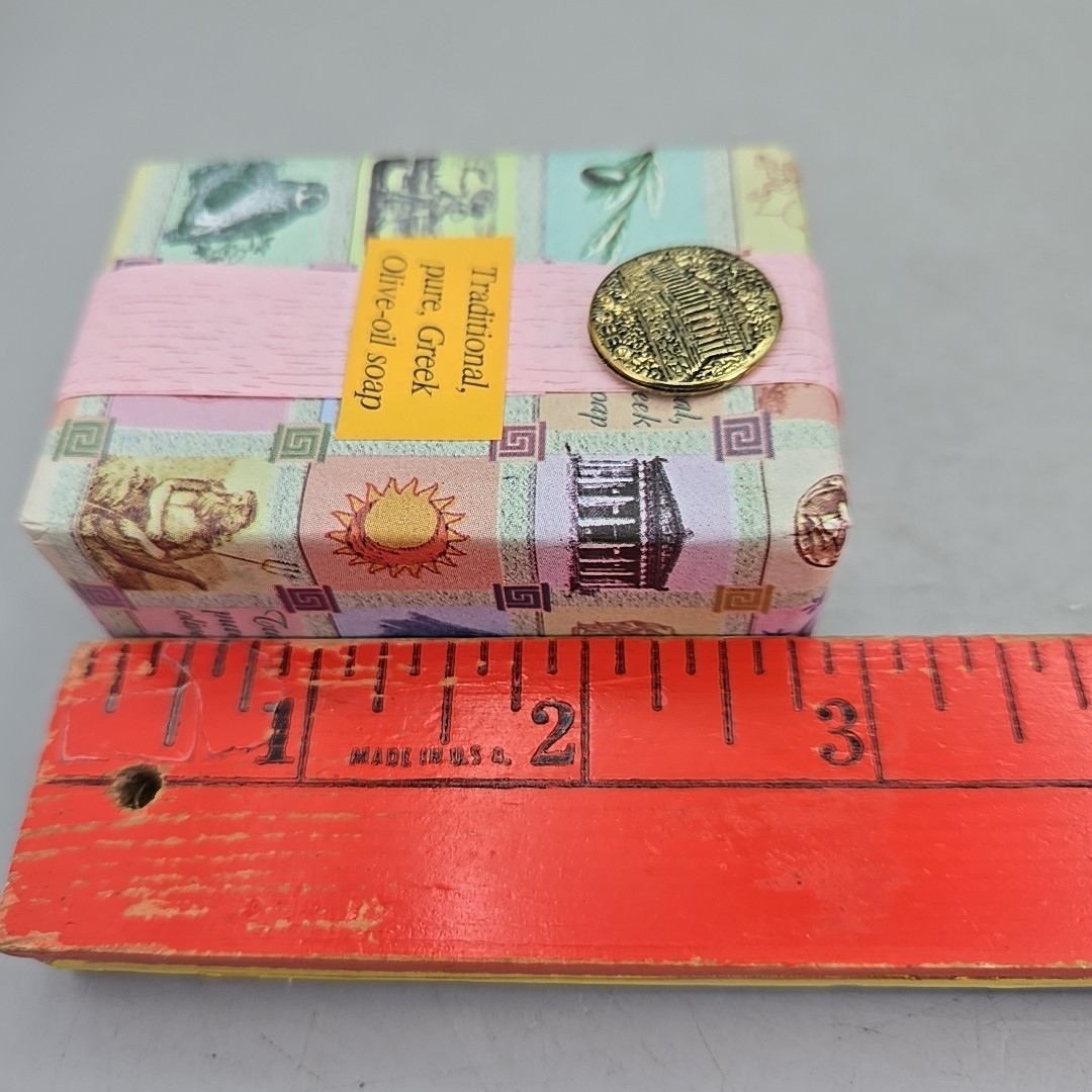 NEW Sealed Wrapped Traditional Pure Greek Olive-Oil Soap By S.S. W/ Greece Token