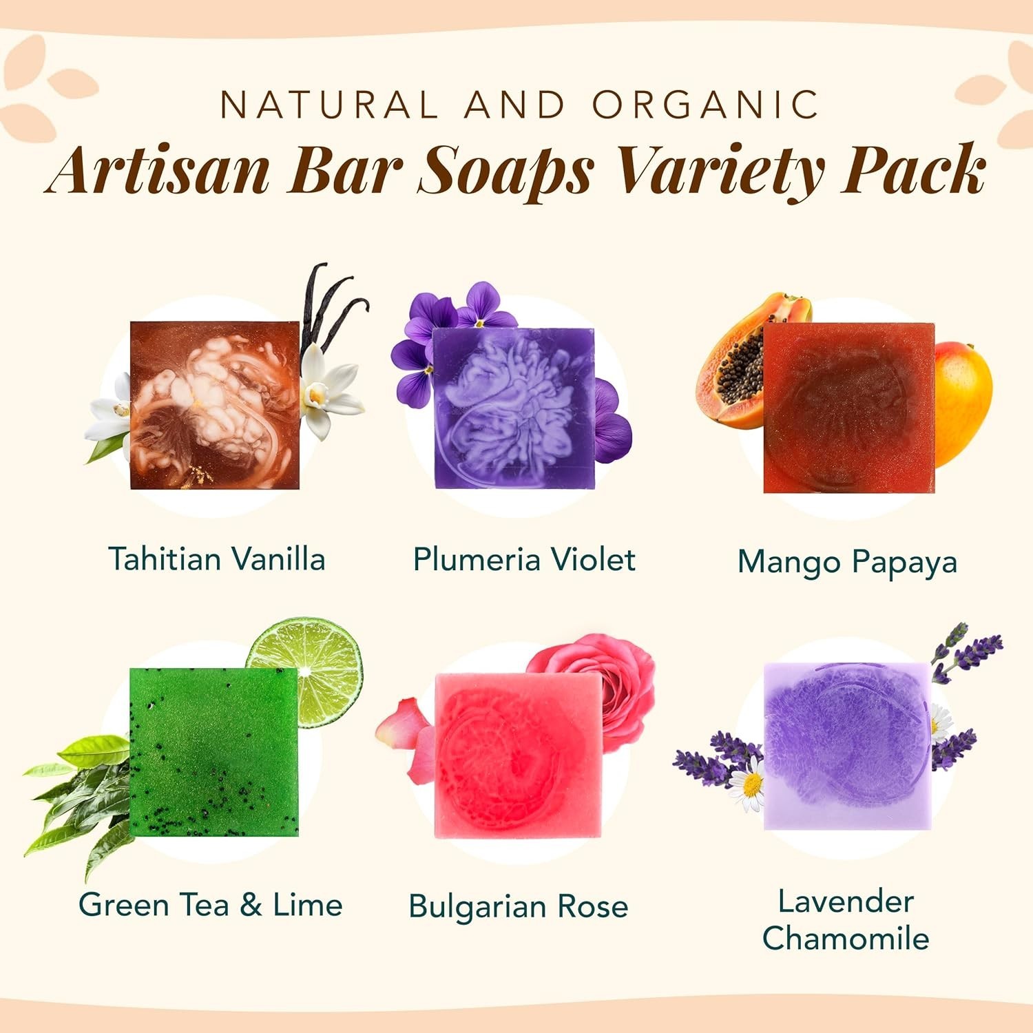 Nourishing Square Mini Soap Bars – 6 Pack with Eco-Friendly Ingredients
