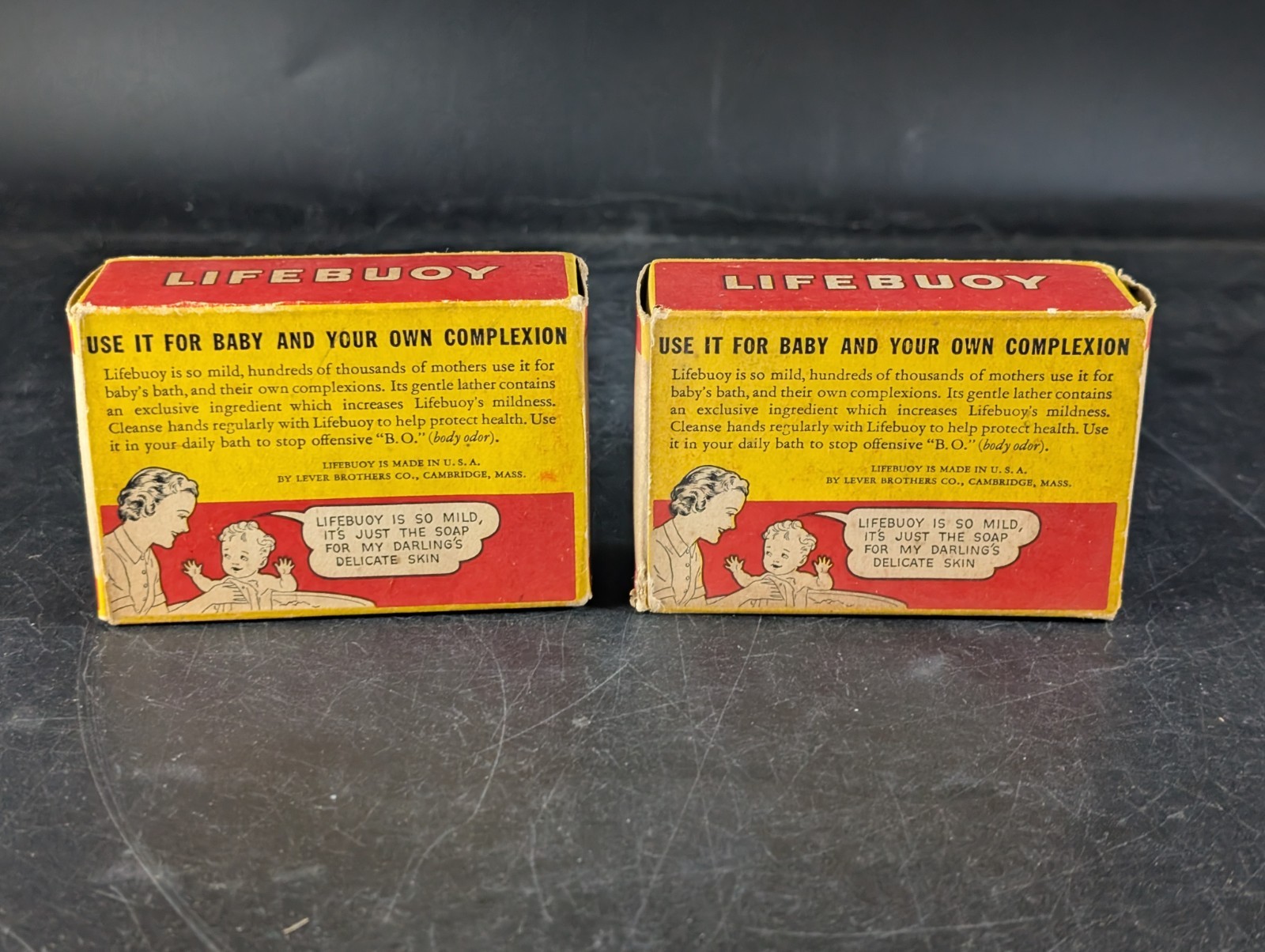 x2 Vintage Lifebuoy Health Soap Lever Bros In Box 1950’s Unused