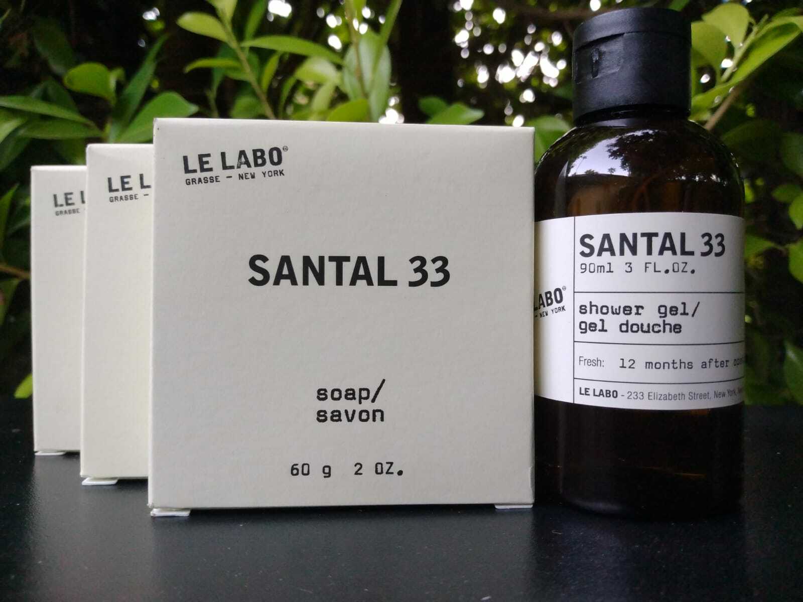 LE LABO SANTAL 33 BAR SOAP LOT OF 3 EACH 2oz + SHOWER GEL 3 OZ