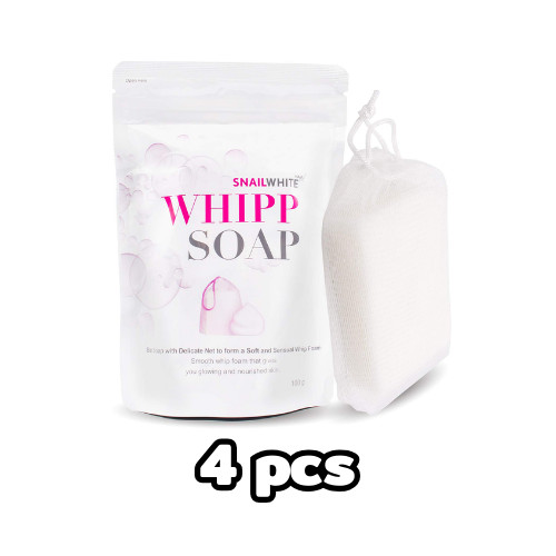 4x Snail White Whipp Soap Bar Foam with Delicate Softening Namu Life 100g.