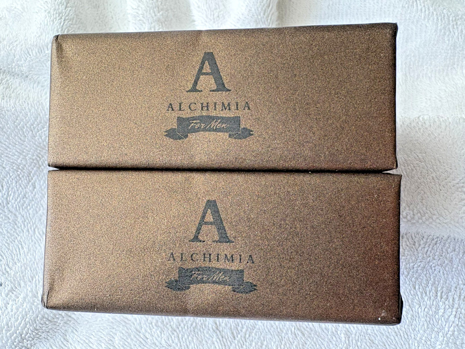 Lot of 2 Alchimia Men’s Vegetable Soap 250g Tobacco Scent Made in Italy