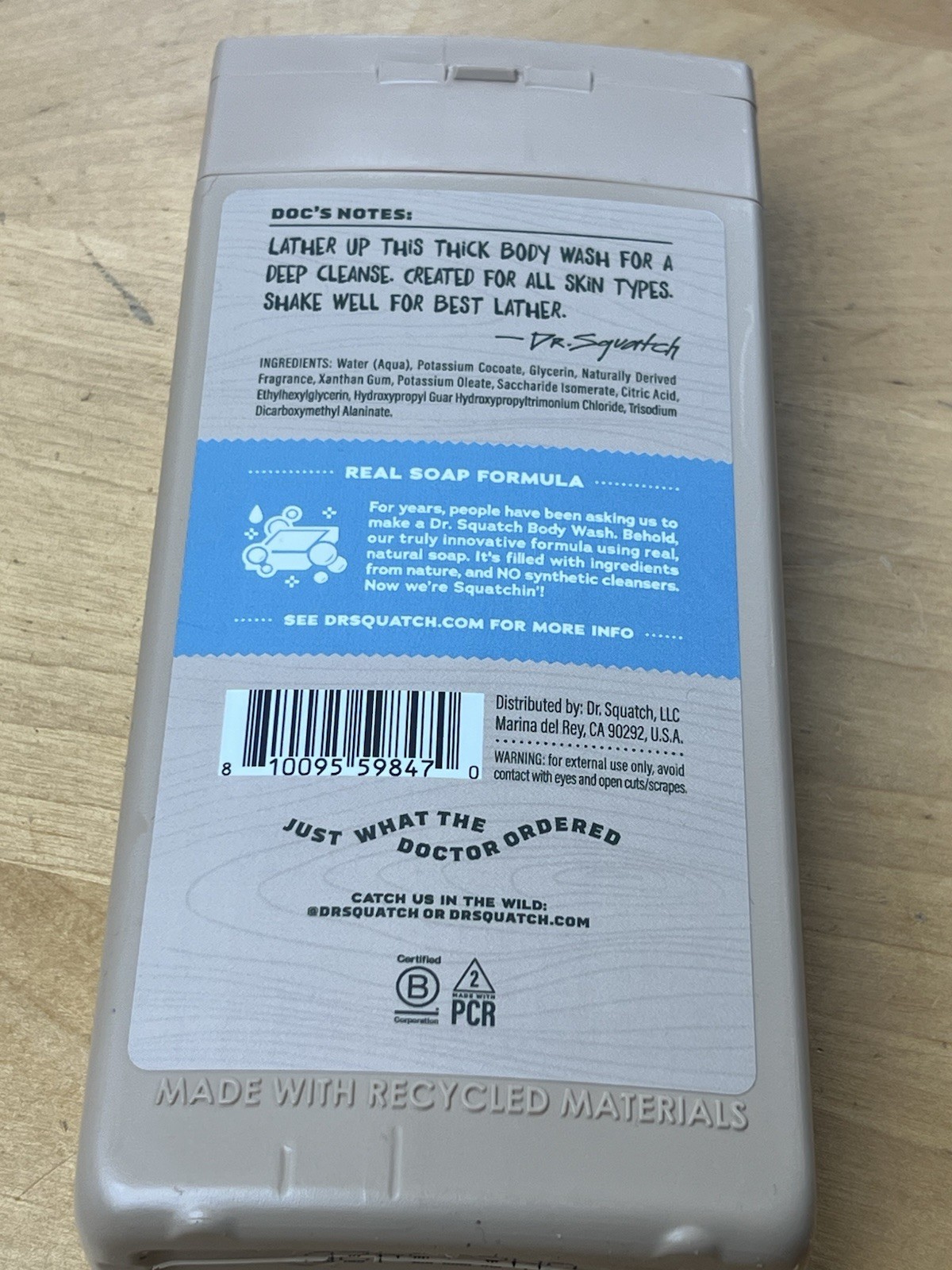 Dr. Squatch Men’s Natural Body Wash coastal mist 14 Fl Oz