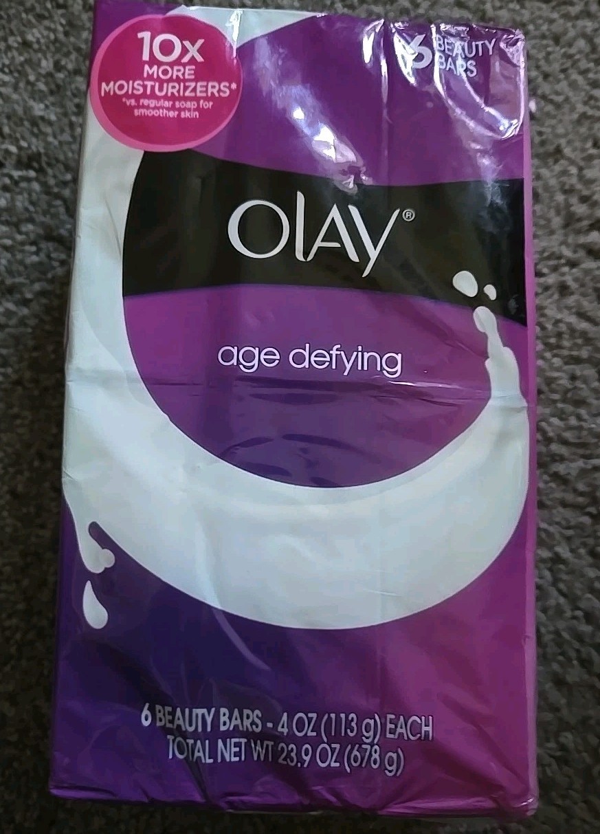 Olay Age Defying Original Formula 6 Beauty Bars 4 oz Each 10x More Moisturizers!