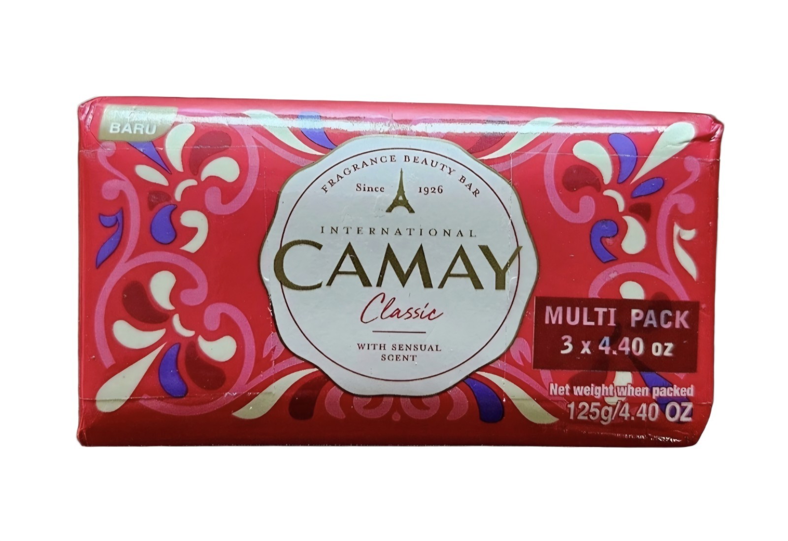 ❤️ CAMAY ❤️ (3-BARS) 4.40 Oz 🥀🫧 ●CLASSIC● 🌹🫧 With •Sensual Scent Bars 🫧.