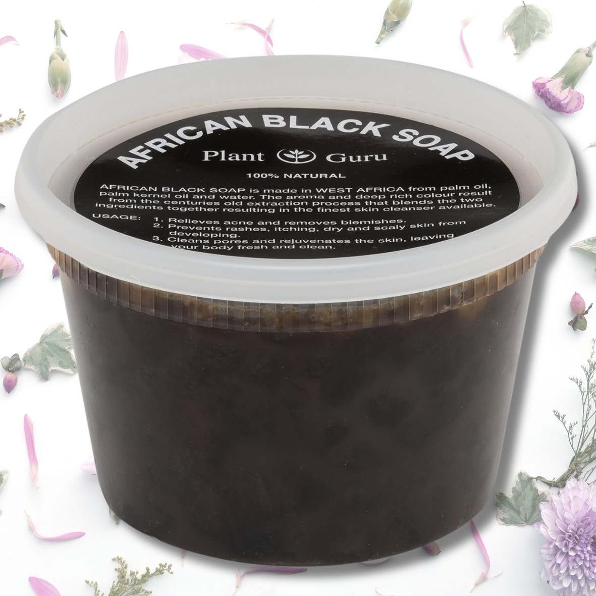 Raw African Black Soap Paste 1 lb. 100% Pure Natural Organic Face Body Wash