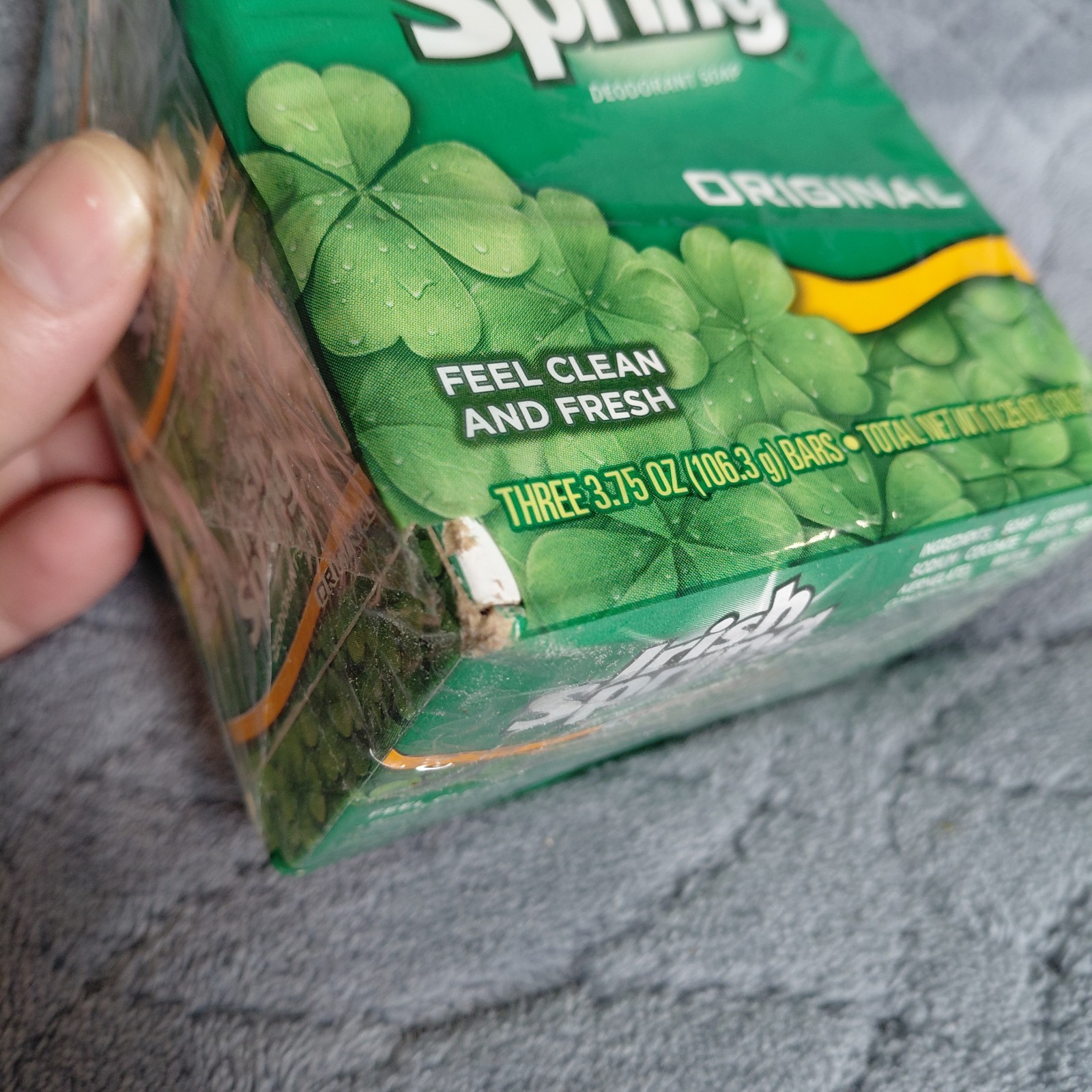 Vintage Irish Spring Soap – Original -3 Pack Bath Size 3.75 oz Bars NOS Made USA