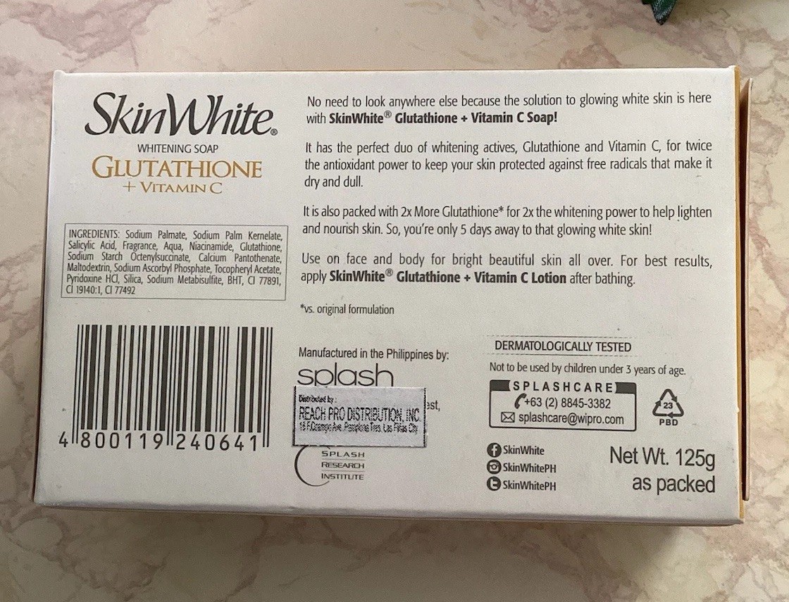 SkinWhite WHITENING Soap Glutathione + Vit C Whitens In 5 Days