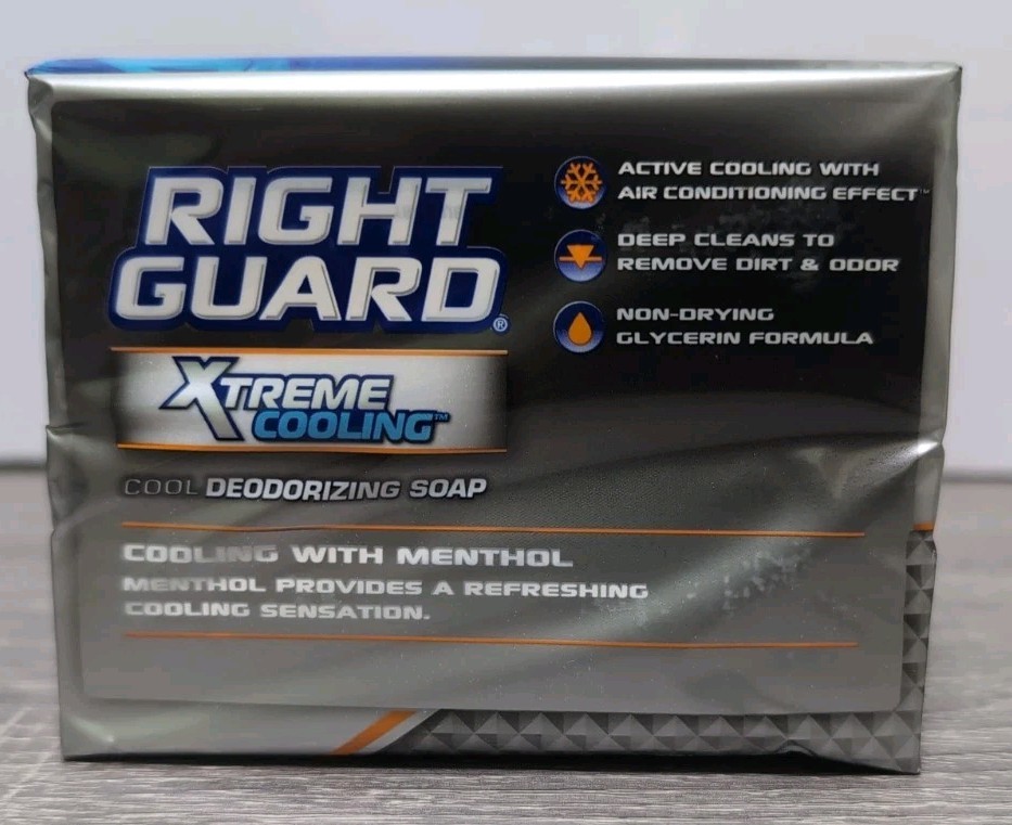 Right Guard Total Defense 5 Cooling Blue 6 Pack 5 In 1 Deoderizing Bar Soap 2012