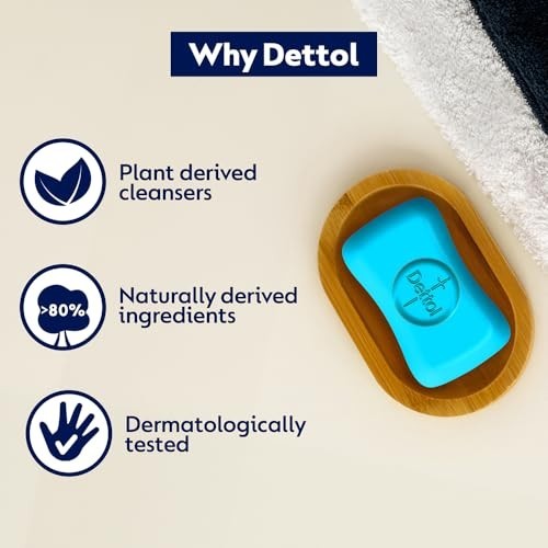 Dettol Cologne Fresh Bathing Soap 100g Pack of 4 12hr Fresh Germ Protection FS