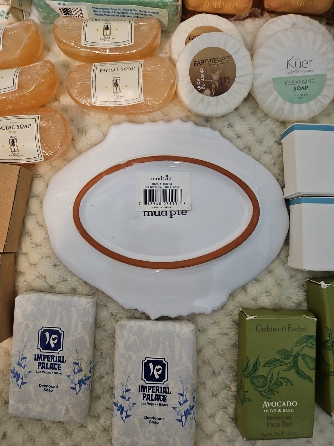 Luxury Soaps Lot Of 27 Variety Soaps & Mud Pie Soap Dish NEW