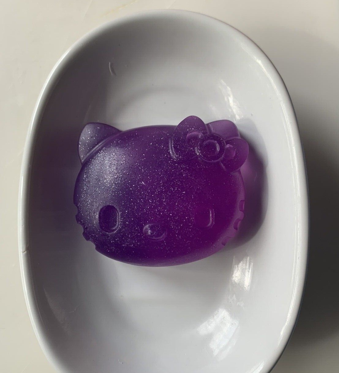 Homemade Goat Milk Hello Kitty Soap scented in Lavender (2 Bars)