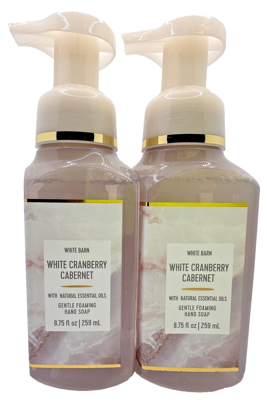 Bath & Body Works White Cranberry Cabernet Gentle Foaming Hand Soap 8.75 Oz x2