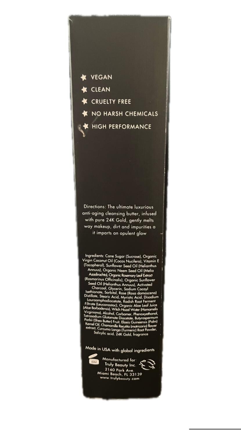Truly 24k Gold Black Soap 2 in 1 Luxury Butter Impurity Cleanser NEW SEALED