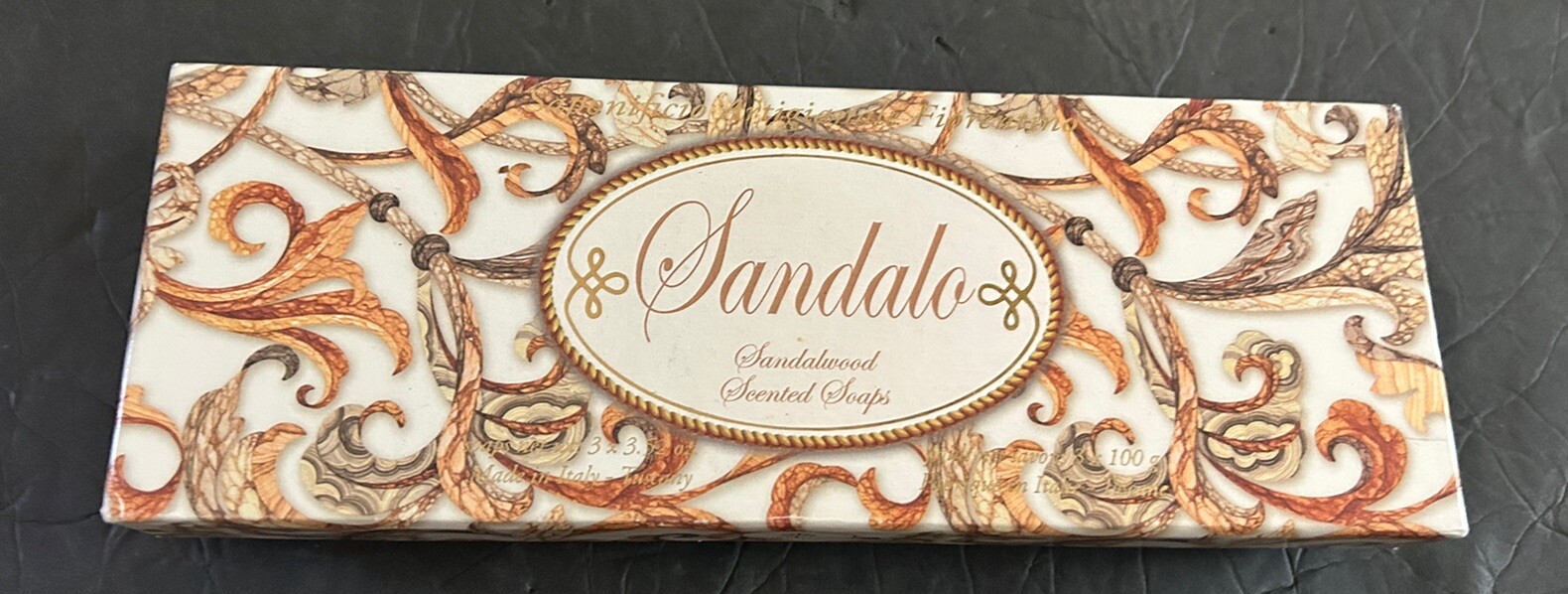Sandalo Sandalwood Soaps 3- 3.35 oz Box Set Made in Tuscany Italy