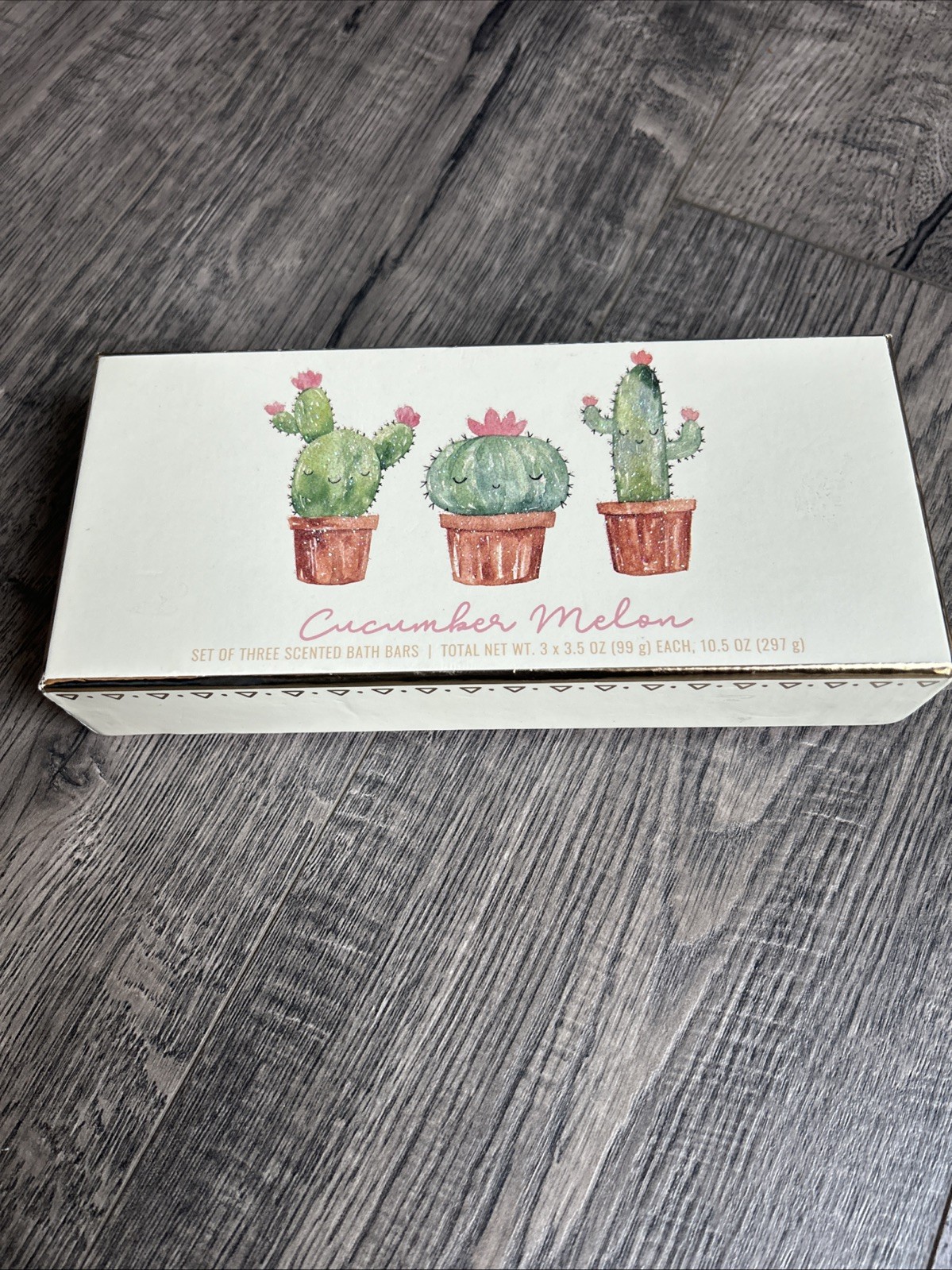 Bath & Body Works Cucumber Melon Set Of Three Scented Bath Bars Gift Set