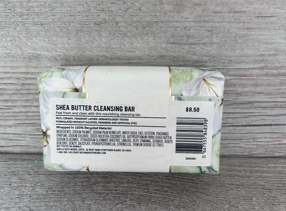 Bath & Body Works | 2x CUCUMBER & LILY Shea Butter Nourishing Cleansing Bar Soap
