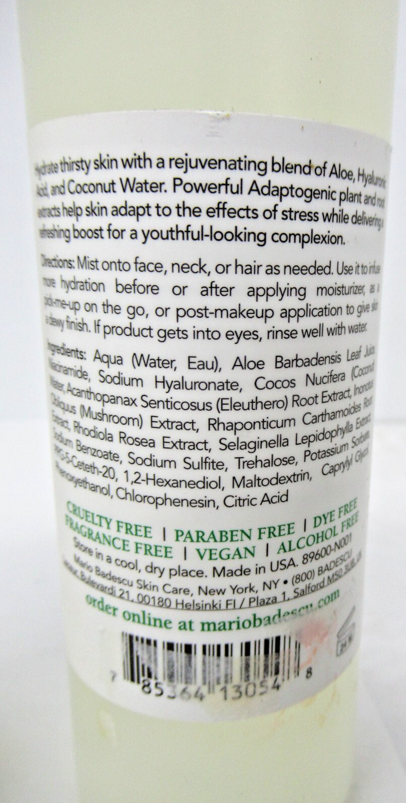 Mario Badescu Facial Spray with Aloe, Adaptogens and Coconut Water x2 8oz each