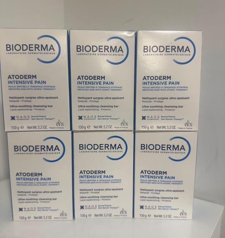 6 X Bioderma Atoderm Intensive Pain Ultra-Soothing Cleansing Bar 150g EXP 01/28