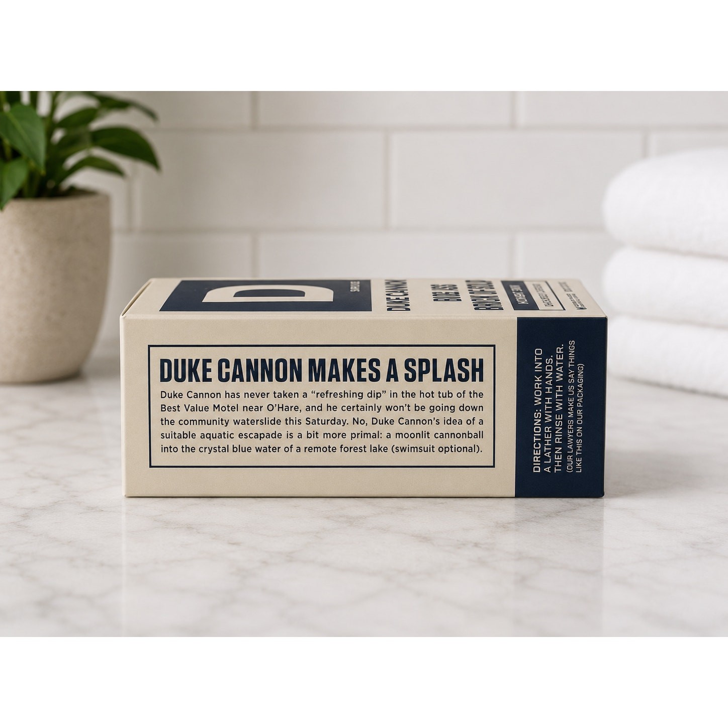 Duke Cannon Big Ass Brick of Soap Midnight Swim Sandalwood Lavender 10 oz New