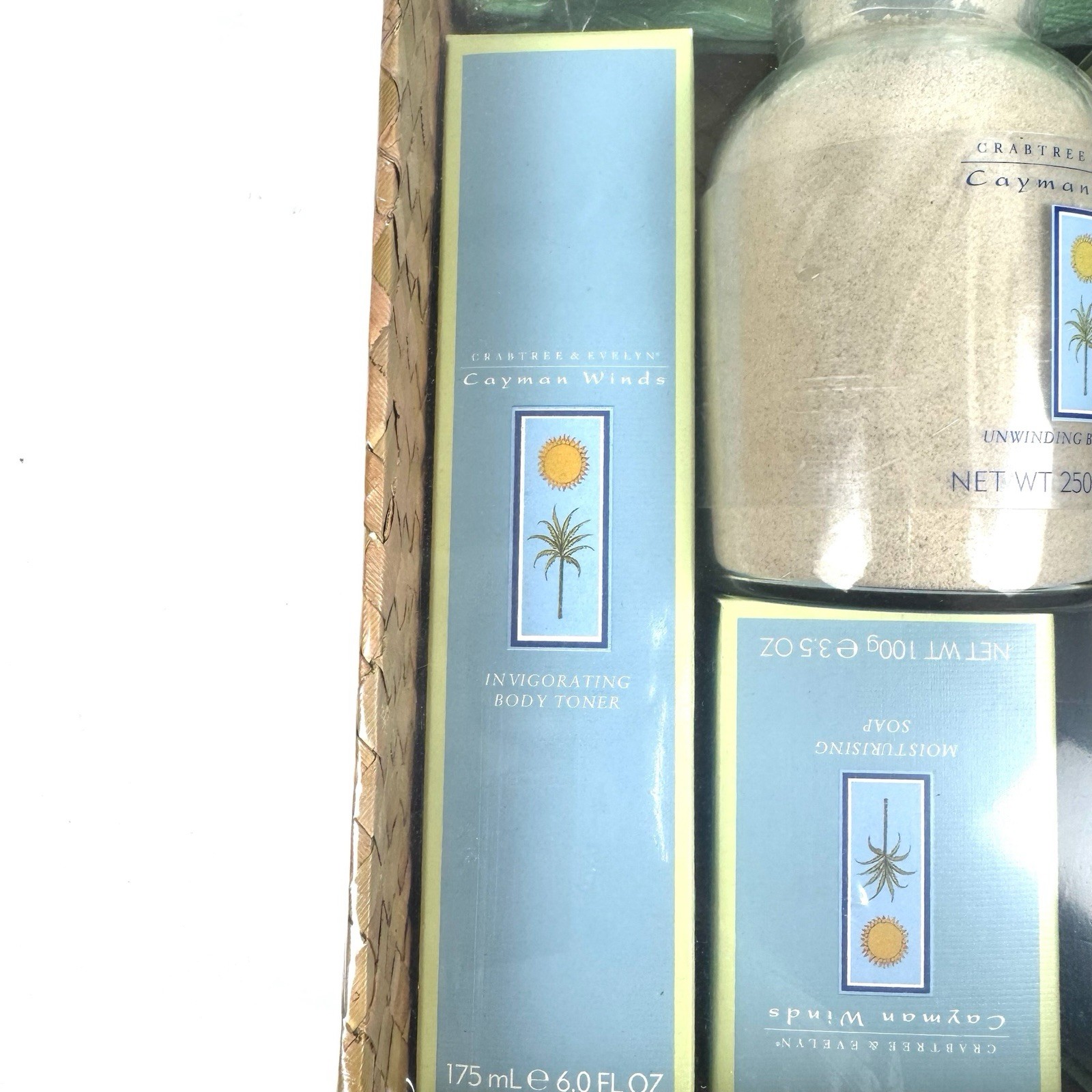 Crabtree & Evelyn Cayman Winds Gift Set Body Toner Soap Bath Sands Towel