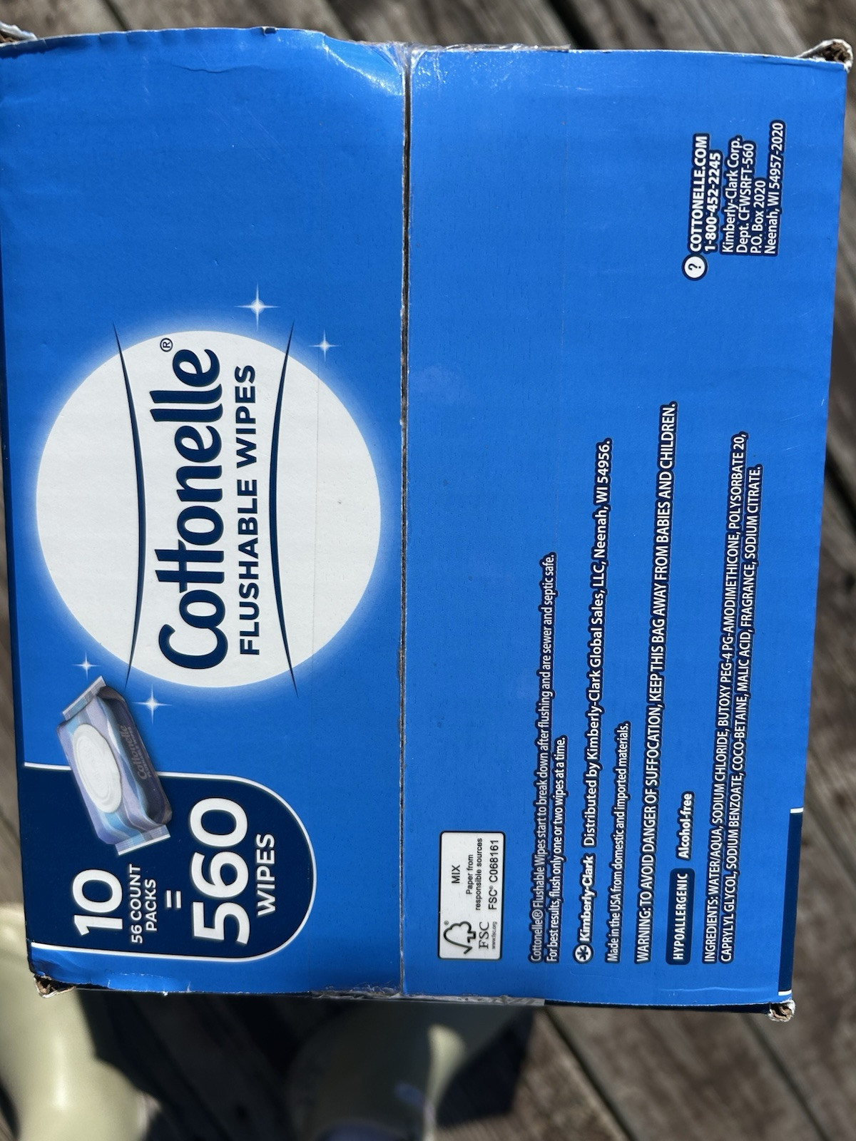 Cottonelle Fresh Care Flushable Wipes 560 Count – Hypoallergenic, Septic Safe