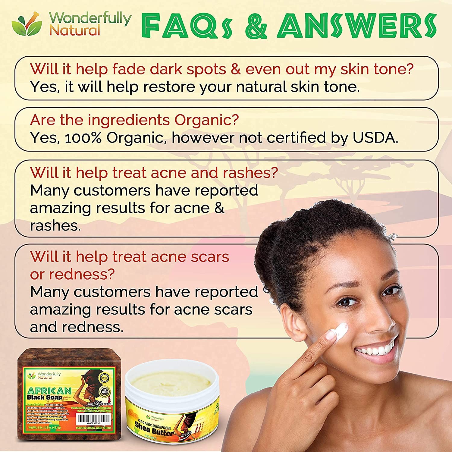 #1 African Black Soap for Acne & Dark Spots | Organic Vegan Satisfaction Guar…