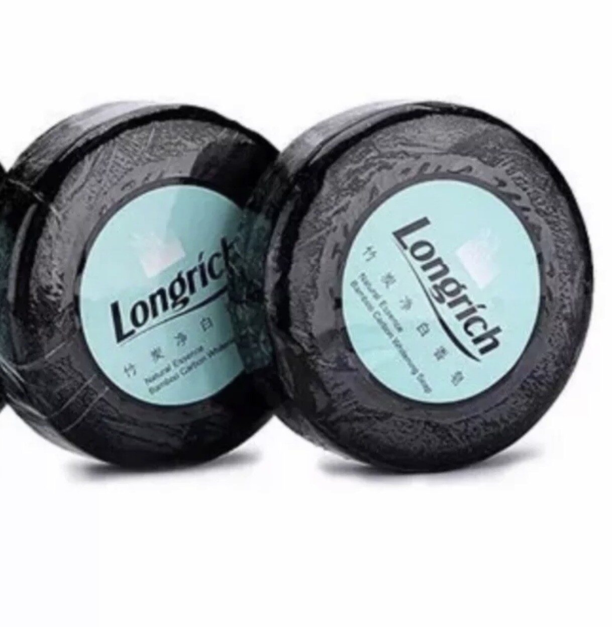 Longrich Bamboo Charcoal Brightening Black Soap 1 Bar/2 Bars/3 Bars, Acne Cure