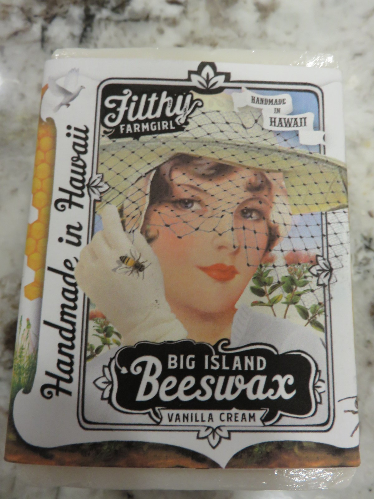 Filthy Farmgirl Big Island Beeswax Soap Bar from Hawaii Vanilla Cream 6.9 oz.