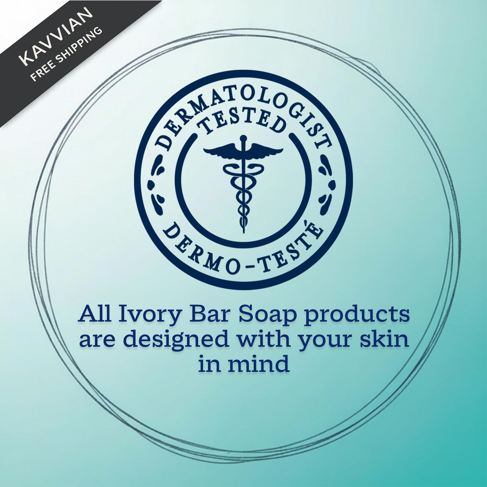 Ivory Sensitive Bar Soap, Designed for Whole 3.17 Ounce (Pack of 10), White