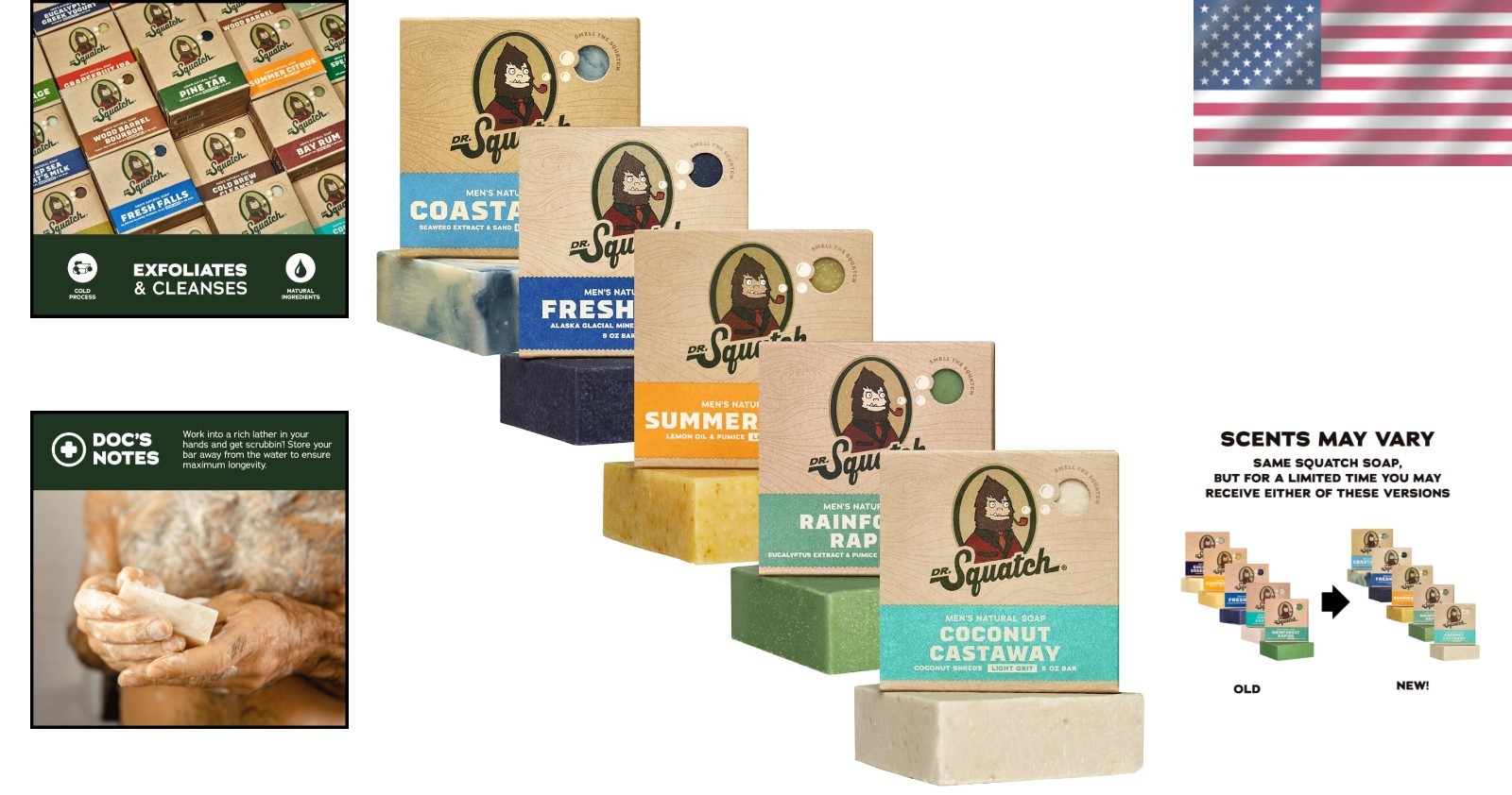 Natural Men’s Soap Bars – Summer Citrus, Coastal Mist & More