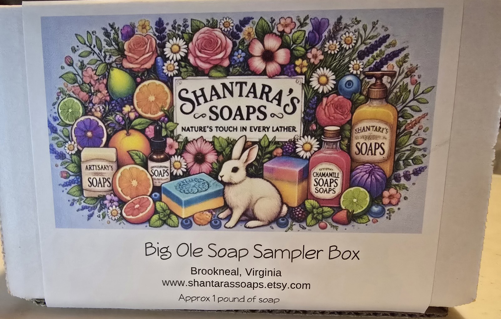 Soap Sample Box, One Pound Soap Sampler Box, Gift Soap, Boxed Soap,