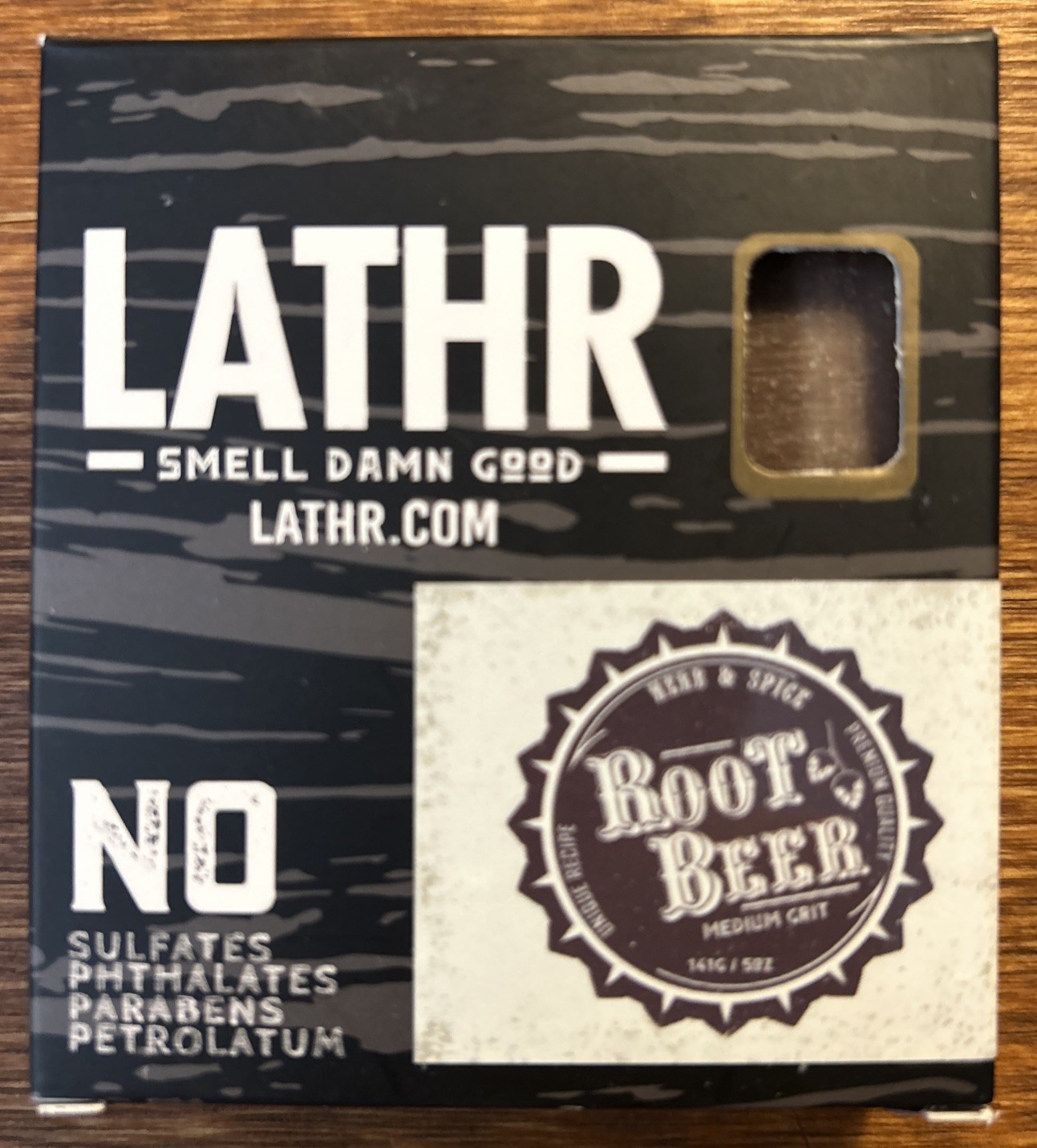 Lathr ROOTBEER Bar Soap 5oz Herb & Spice Medium Grit