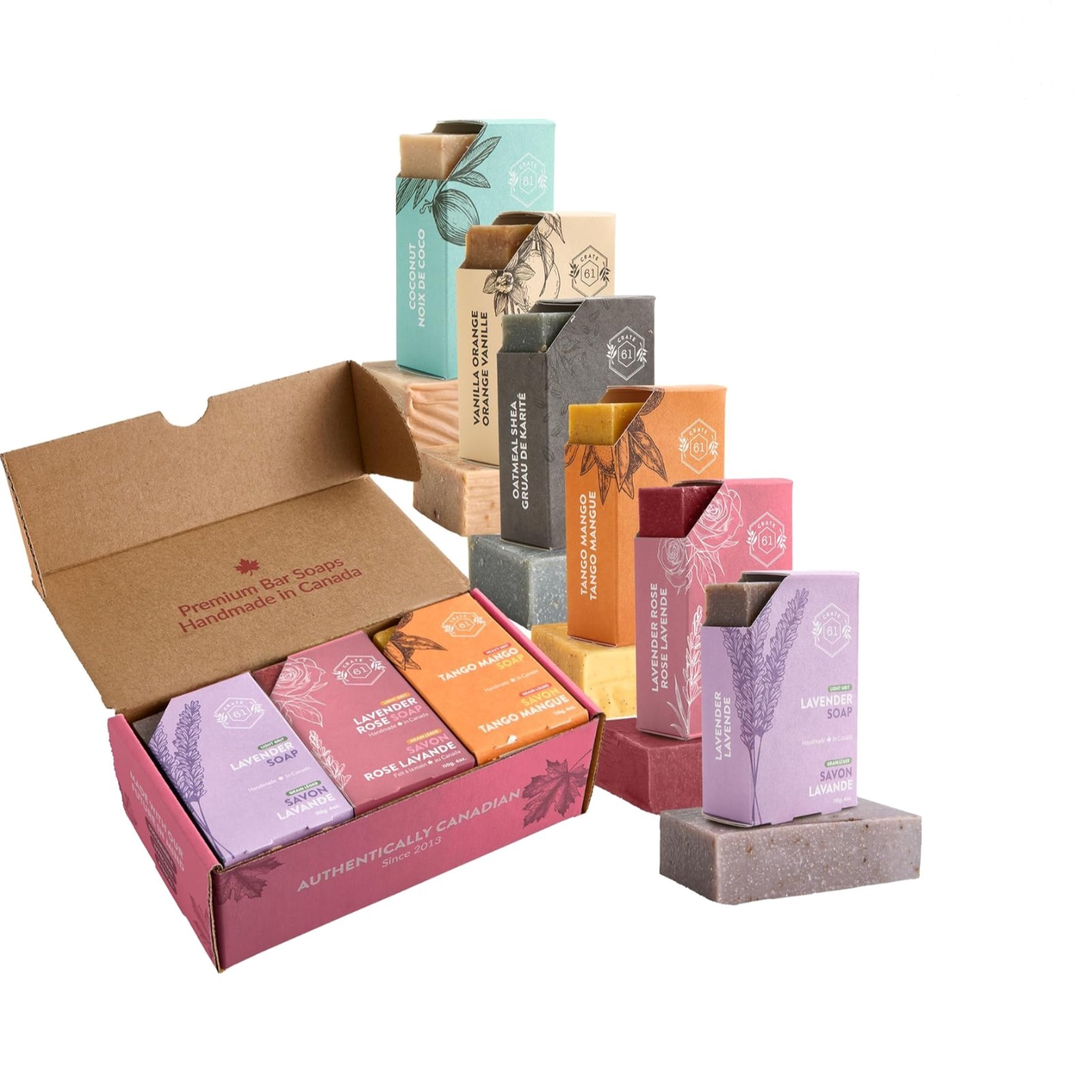 Crate 61 Organic Bar Soap – Cold Process Citrus Soap Pack for Moisturizing