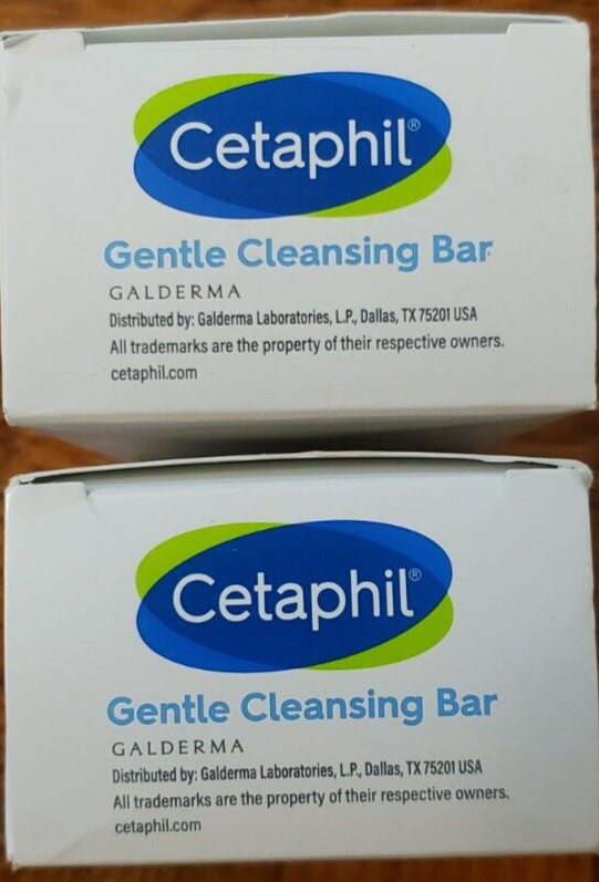 (2) Cetaphil Deep Cleansing Bar Dry To Normal / Sensitive Sealed 4.5 oz Each