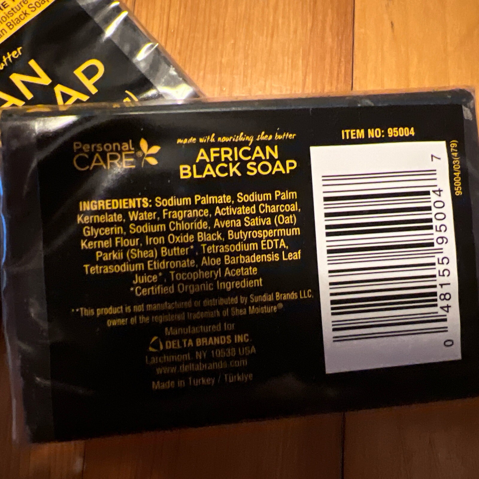 Personal Care African Black Soap With Shea Butter 4oz Bar New