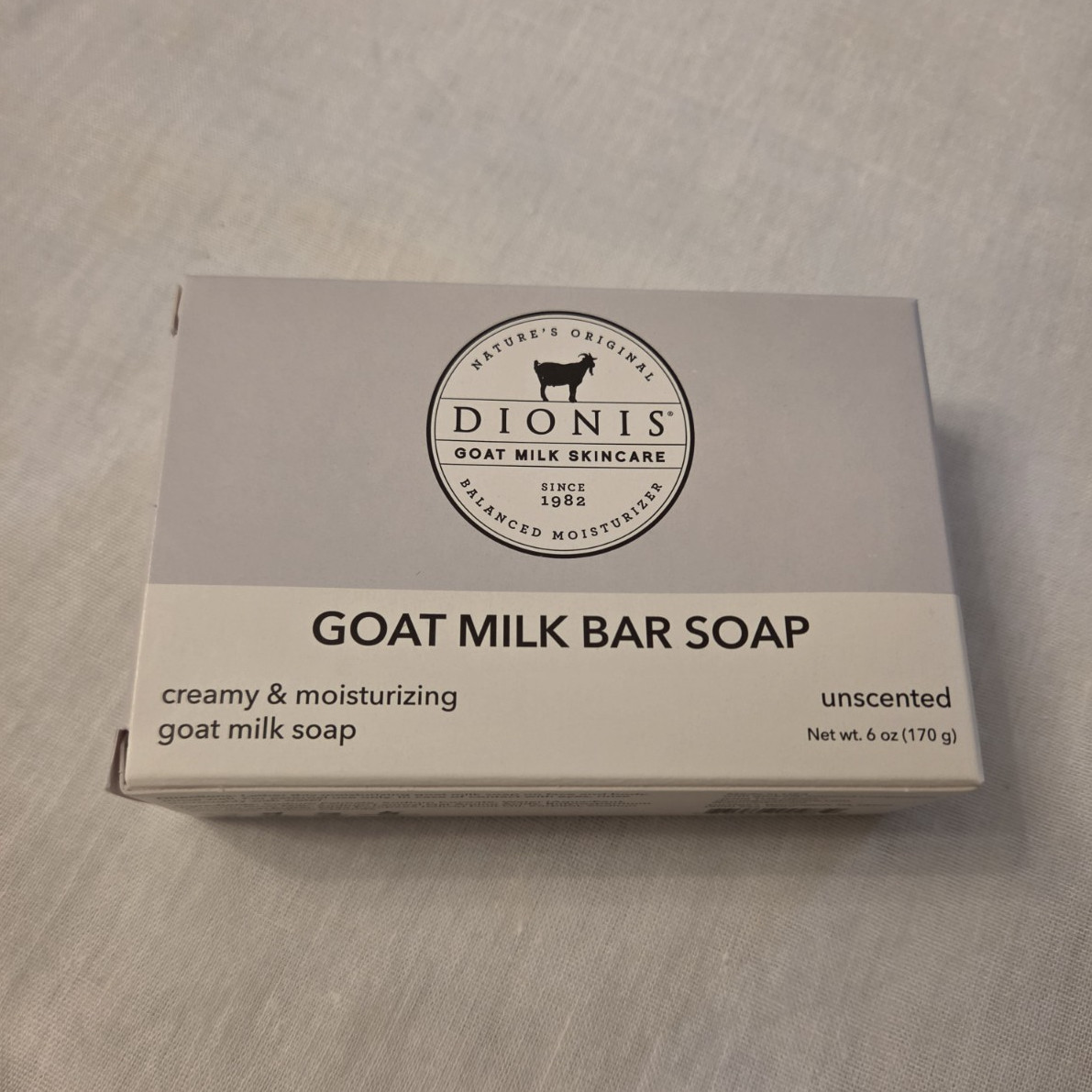 Dionis Goat Milk Bar Soap Unscented Moisturizing Body Soap, 6 oz
