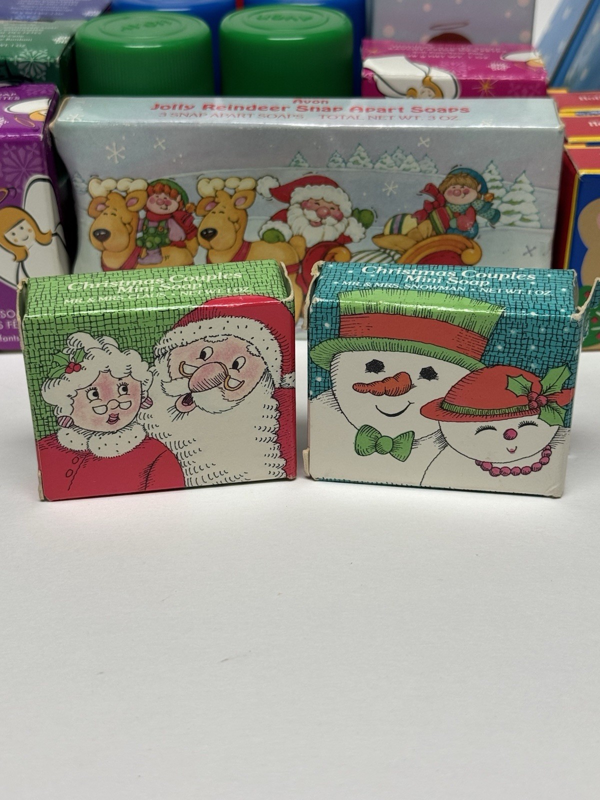 Huge Lot Of Vintage Christmas Avon Decorative Bars Of Soap NIB