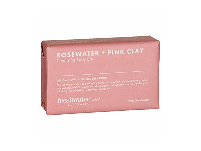 Freshwater Farm Australia Body Bar Rosewater + Pink Clay 7 ounce
