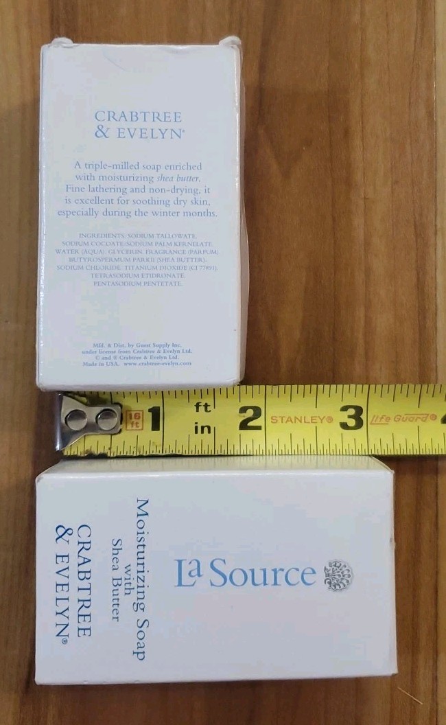 Crabtree & Evelyn LA SOURCE Moisturizing Soap Shea Butter Travel Size Lot of 2