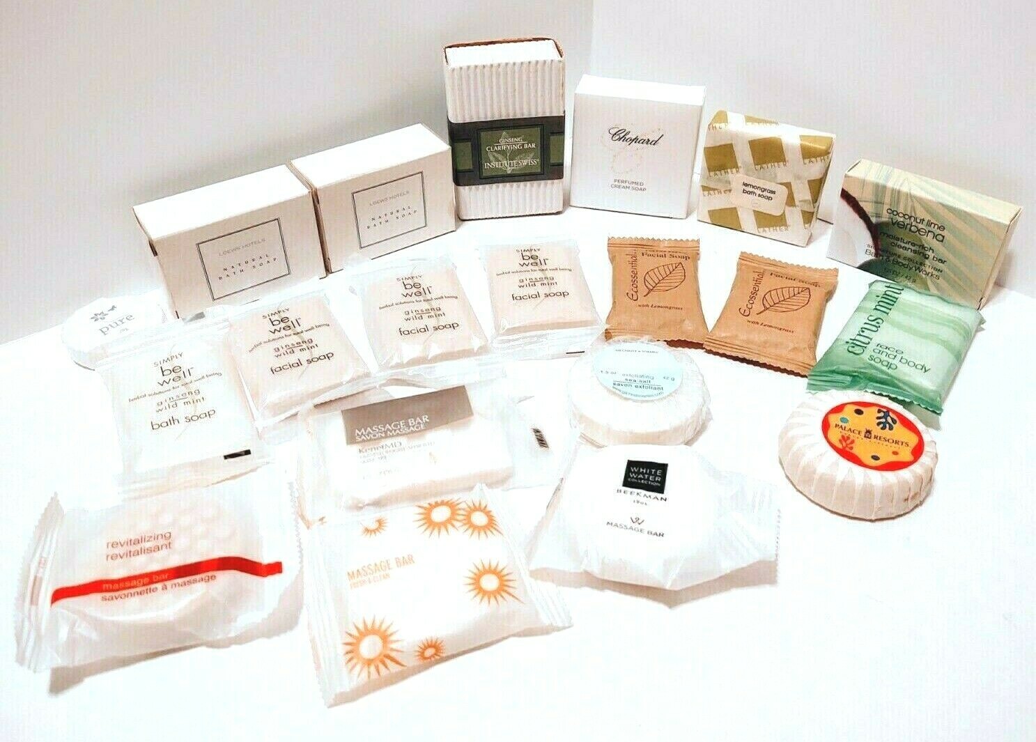 Bath Body Be Well Kenet MD Chopard Travel Soap lot 20 bars Assorted