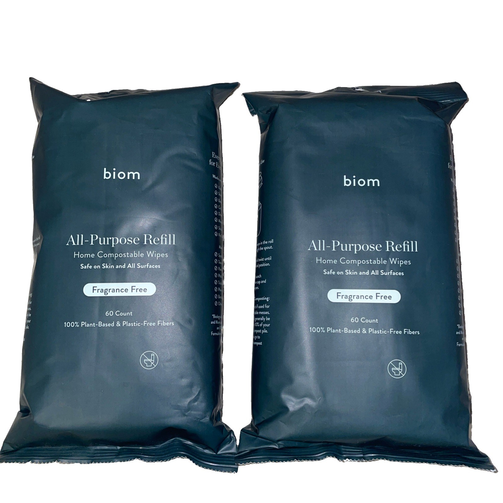 2 Biodegradable All-Purpose Wipes Pack Refill – Eco-Friendly Fragrance Free