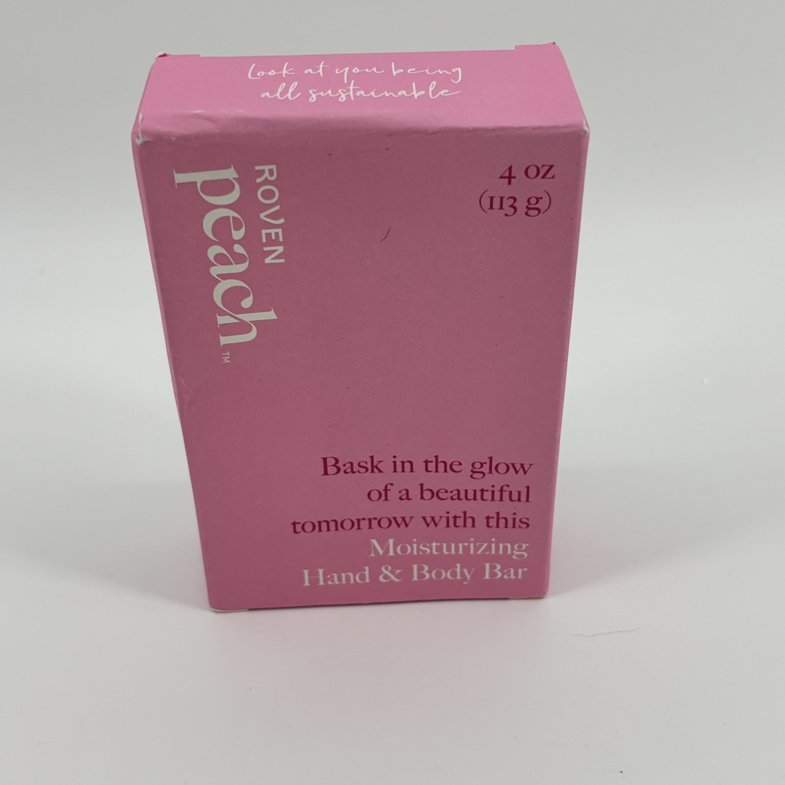 Roven Peach not Plastic Bar Soap Super Fresh Hand & Body Soap 4oz Paraben Free