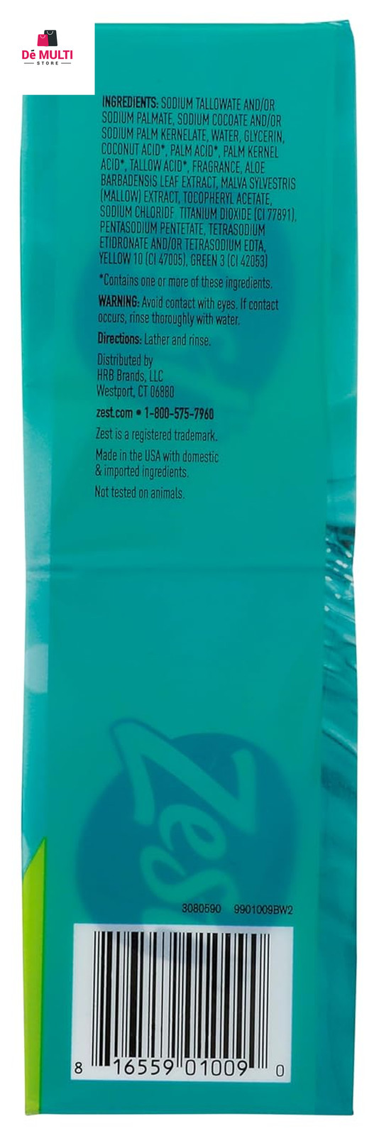 8-Bar Bath Size Soap, Aqua, 4 Ounce per Bar, 8 Bars, 32 Ounce