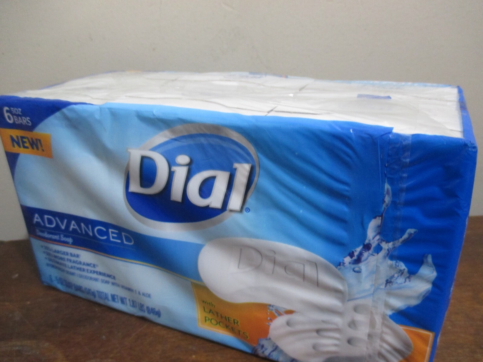 1 pack of 6 Dial Advanced Deodorant Soap Hydrofresh Scent w/ Lather Pockets 5oz