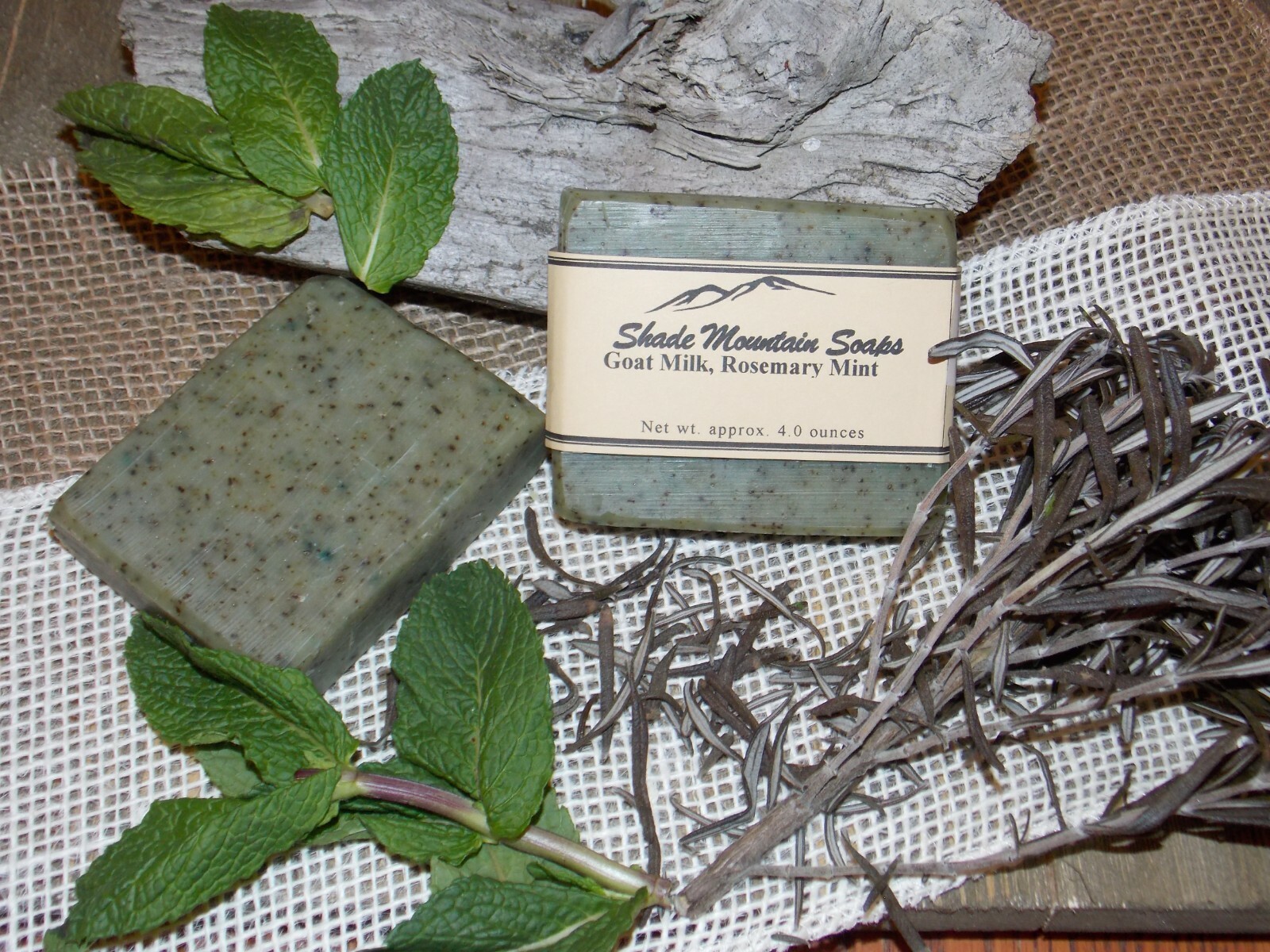 Goat Milk Soap Homemade / Handmade Moisturizing – 4 oz bar – Rosemary / Mint