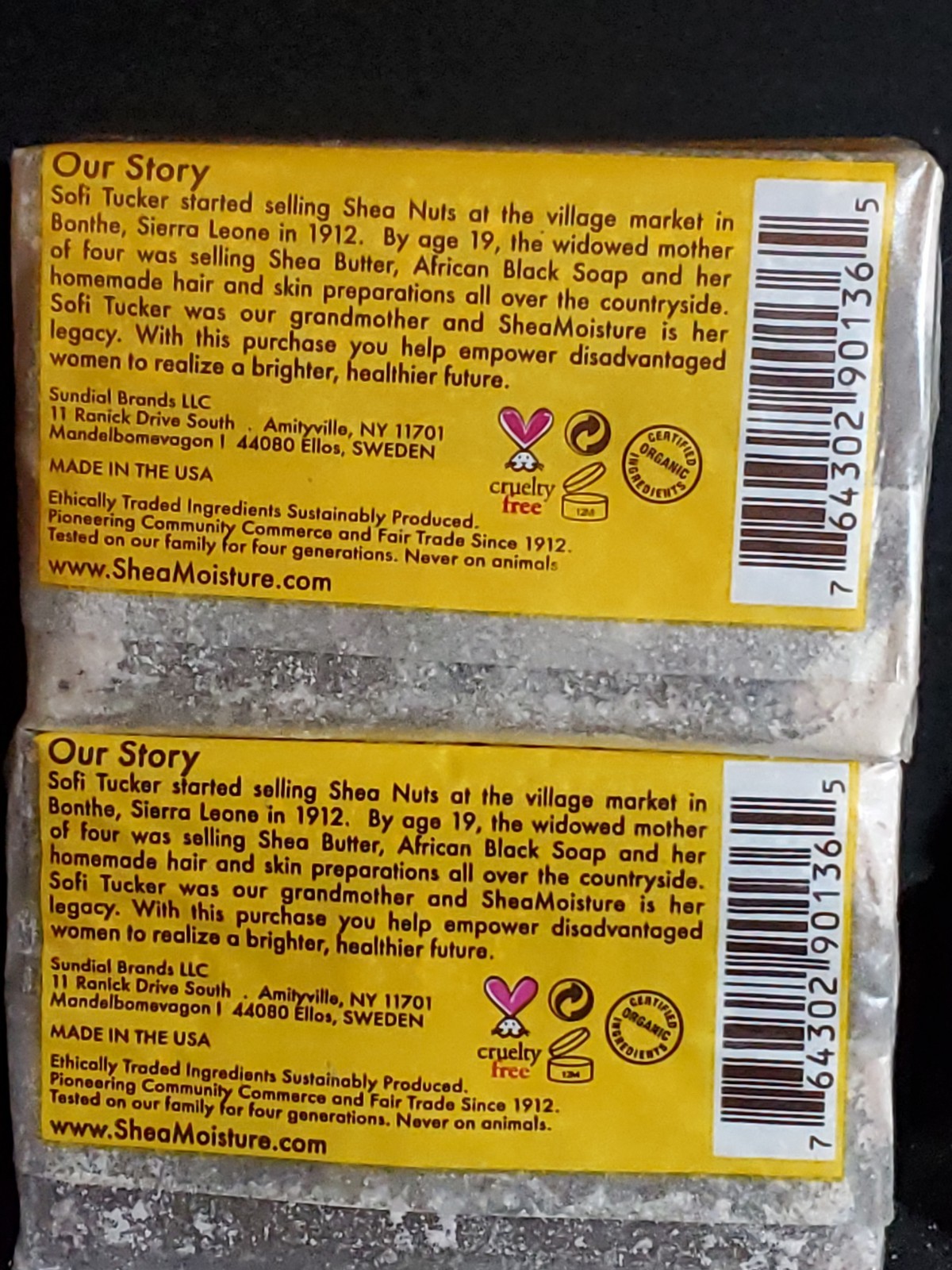 Pack 2 Shea Moisture Raw Shea Chamomile & Argan Oil Eczema Bar Soap