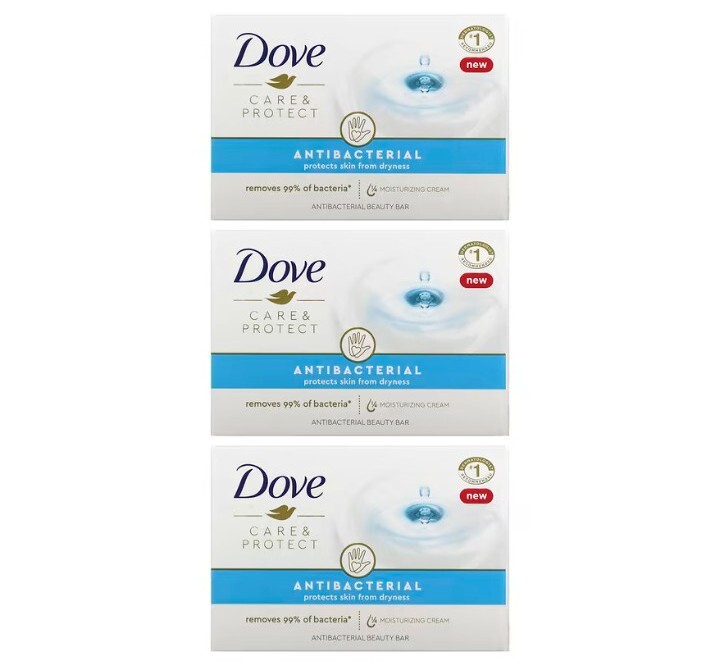NEW! DOVE (6-BARS) 3.17 Oz. Bars ●ANTIBACTERIAL● Beauty Cream Bars Care/Protect.